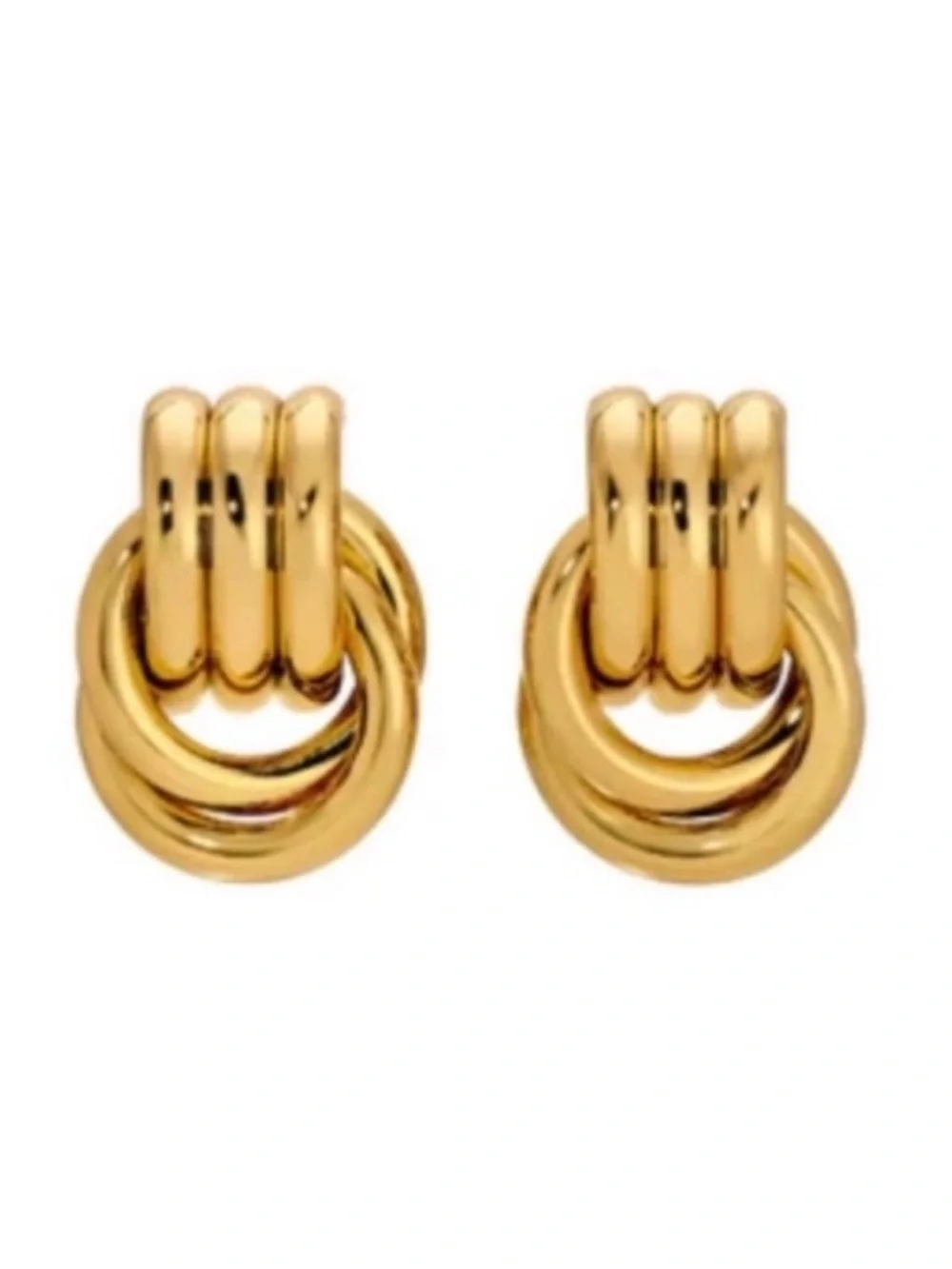 New Gold Baby Knot Earrings
